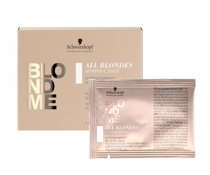 Kúra s vitamínem C pro blond vlasy Schwarzkopf Professional All Blondes Vitamin C Shot - 5 x 5 g