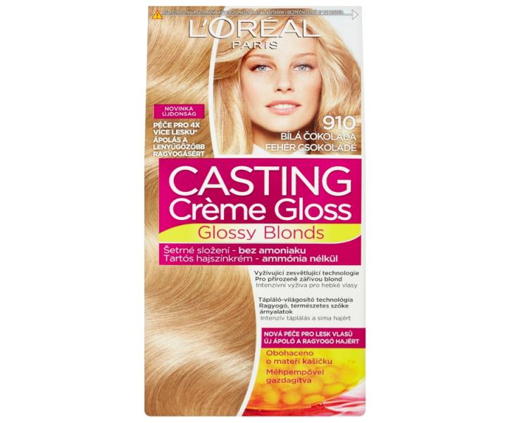 Přeliv bez amoniaku Loréal Casting Créme Gloss - 910 bílá čokoláda