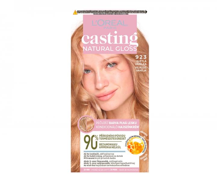 Přeliv bez amoniaku Loréal Casting Natural Gloss - 923 světlá vanilka