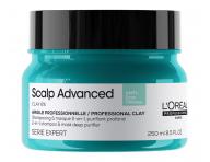 Šampon a maska 2v1 pro mastící se vlasovou pokožku Loréal Professionnel Scalp Advanced - 250 ml