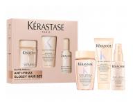 Drkov sada pro hydrataci a lesk vlas se sklonem ke krepatn Krastase Gloss Absolu Anti-frizz Glossy Hair Set