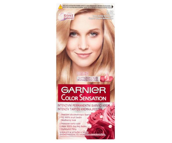 Permanentní barva Garnier Color Sensation 9.02 velmi světlá roseblond
