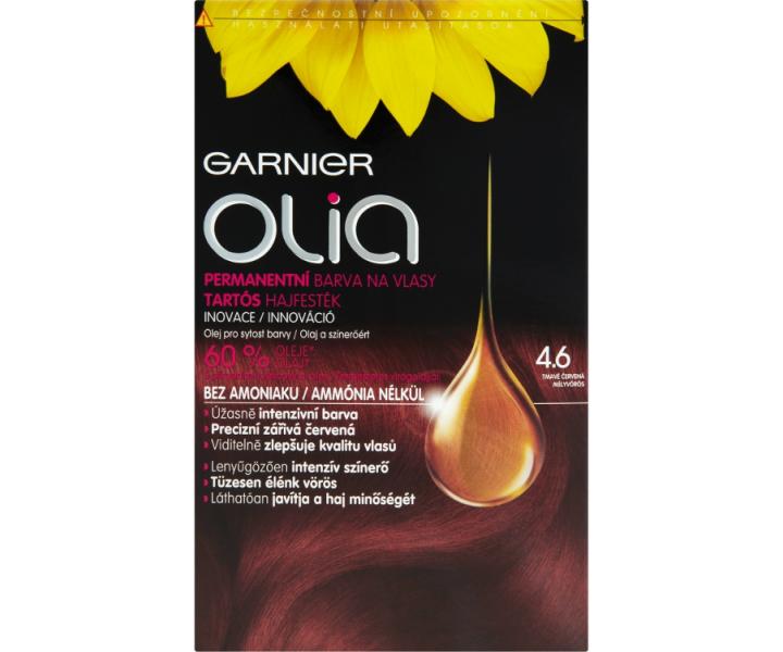 Permanentn olejov barva Garnier Olia 4.6 tmav erven