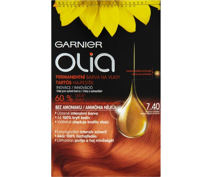 Permanentn olejov barva Garnier Olia 7.40 intenzivn mdn