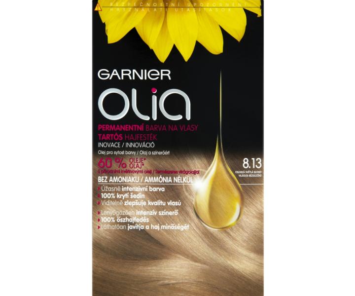 Permanentn olejov barva Garnier Olia 8.13 oslniv svtl blond
