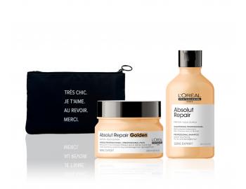 Sada pro such a pokozen vlasy Loral Professionnel Absolut Repair + kosmetick taka zdarma