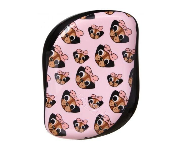 Kart na vlasy Tangle Teezer Compact - Pug love, ern