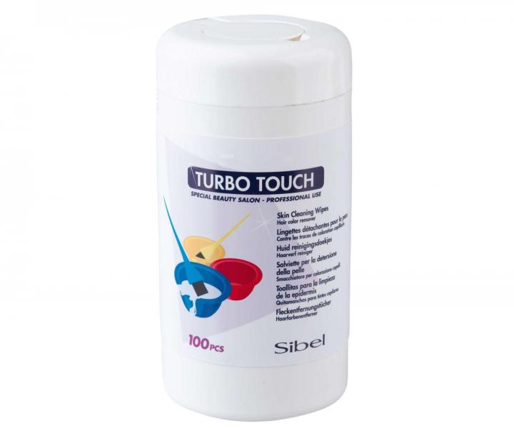 �ist�c� ubrousky pro odstran�n� barvy z poko�ky Sibel Turbo Touch, 100 ks