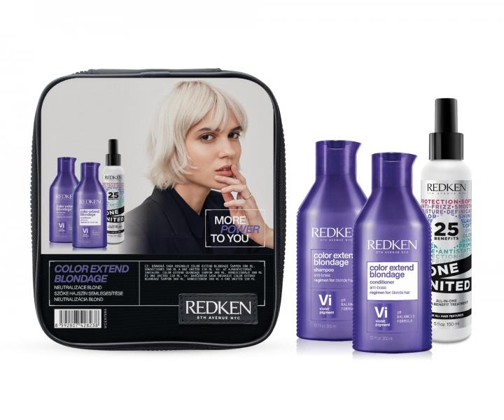 Dárková sada pro neutralizaci blond vlasů Redken Color Extend Blondage