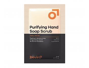 Tekuté mýdlo na ruce s peelingem pro muže Beviro Purifying Hand Soap Scrub Zesty Vetiver - 5 ml