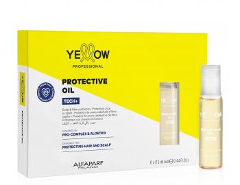 Ochrann� olej na vlasy a poko�ku hlavy p�i barven� a zesv�tlov�n� Yellow Professional Tech+ Protective Oil - 6 x 13 ml