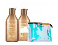 Sada pro v��ivu such�ch a k�ehk�ch vlas� Redken All Soft - �ampon + p��e + ta�ti�ka zdarma