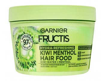 Hydrata�n� maska pro mastn� ko��nky a such� vlasy Garnier Fructis Hydra-Refreshing Kiwi Menthol Hair Food - 400 ml
