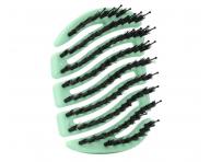 Kart�� na vlasy s kan��mi a nylonov�mi �t�tinami Sister Young Mila Pocket Hair Brush - sv�tle zelen�