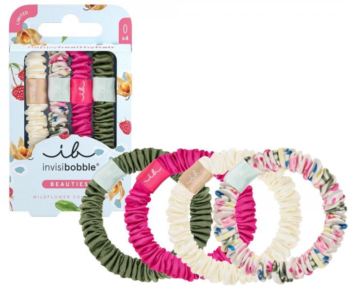 Ozdobn� sat�nov� gumi�ky Invisibobble Beauties Wildflower Blossom Dreams - 4 ks