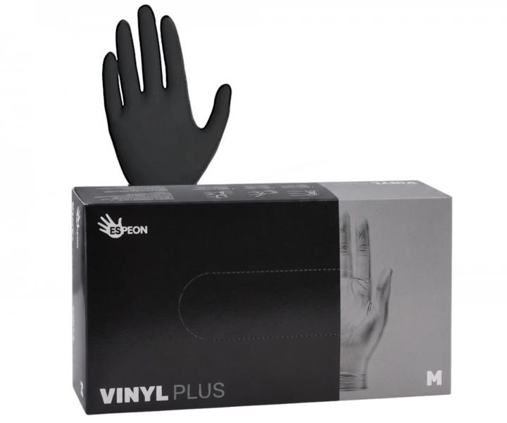Vinylov� rukavice Espeon Vinyl Plus - 100 ks, �ern�, velikost M