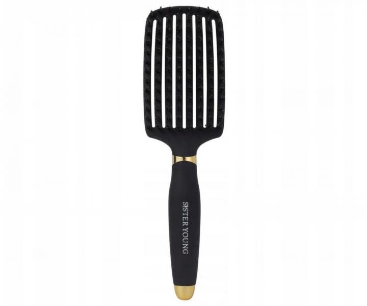 Kart�� na roz�es�v�n� a fouk�n� vlas� s kan��mi a nylonov�mi �t�tinami Sister Young Ovia Hair Brush - �ern�