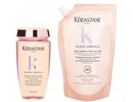 Rozjas�uj�c� �ampon pro vlasy se sklonem ke krepat�n� K�rastase Gloss Absolu Bain Hydra-Glaze - 250 ml + n�hradn� n�pl� 500 ml