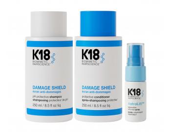 Sada pro ochranu a v��ivu vlas� K18 Damage Shield +Lehk� sprej pro objem a obnovu vlas� K18 AstroLift Volume Mist 15 ml zdarma