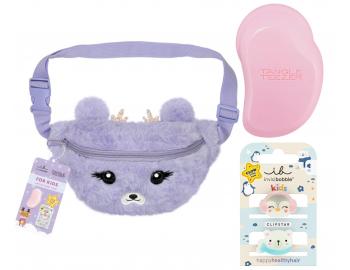 Dtsk sada karte Tangle Teezer Original Mini a skipek do vlas Invisibobble Cozy Reindeer Set
