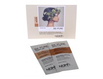 Šampon a maska pro poškozené vlasy Niamh Be Pure Restore - 2 x 10 ml