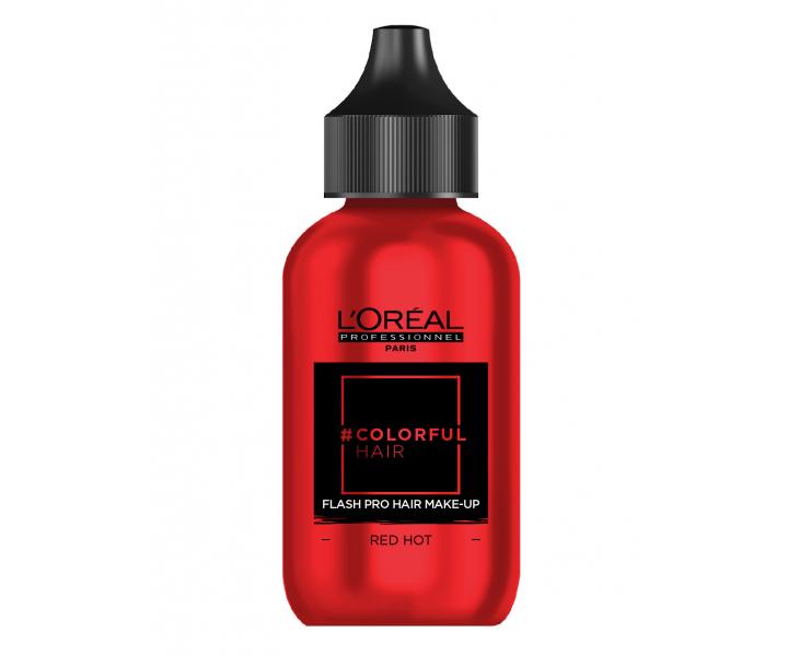 Jednodenní make-up na vlasy Loréal Colorful Hair Flash - 60 ml, Red Hot - červená