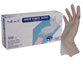 Vinylové rukavice pro kadeřníky Sibel 100 ks - S