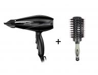 Fén na vlasy BaByliss 6610DE - 2100 W, černý + kartáč na vlasy BaByliss 45 mm ZDARMA