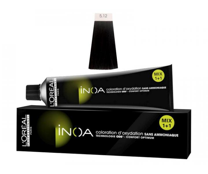Loral Inoa 2 barva na vlasy 60 g - odstn 5,12 hnd svtl popelav duhov