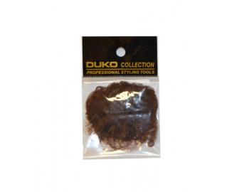 Síťka na vlasy s gumičkou Duko 4201 jemná - 3 ks, hnědá