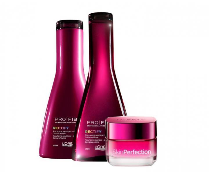 Loréal Pro Fiber Rectify šampon a péče + HYDRATAČNÍ KRÉM