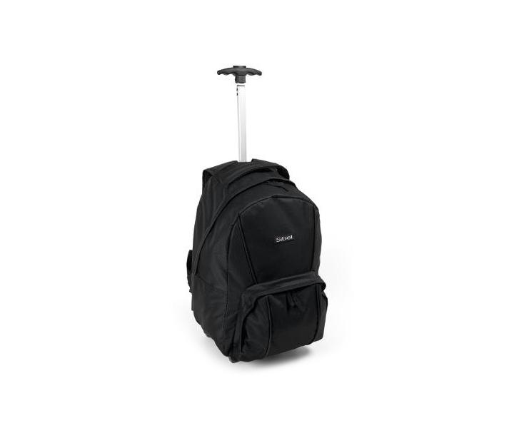 Cestovní batoh s teleskopickou rukojetí Sibel Backpack - černý - použité, odřená kolečka