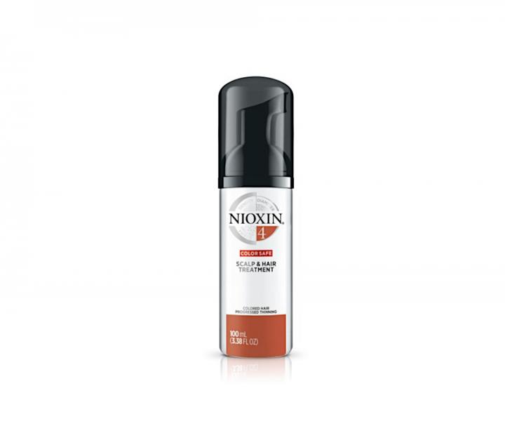 Bezoplachová péče pro silně řídnoucí barvené vlasy Nioxin System 4 Scalp & Hair Treatment - 100 ml