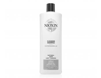 Šampon pro mírně řídnoucí přírodní vlasy Nioxin System 1 Cleanser Shampoo - 1000 ml
