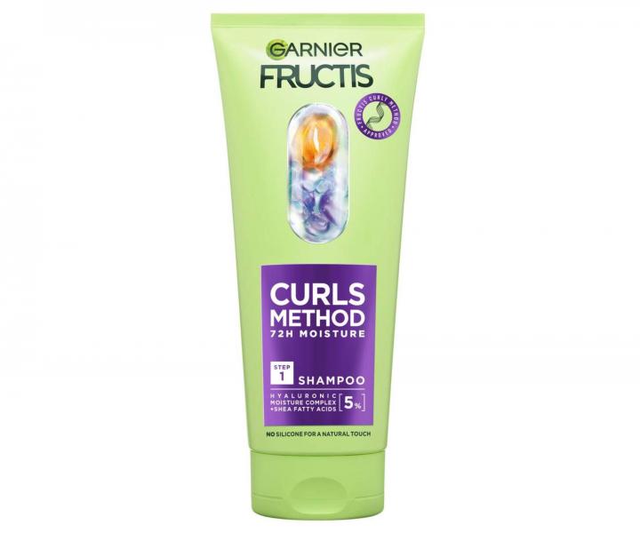 Hydrata�n� �ampon pro such� vlnit� a kudrnat� vlasy Garnier Fructis Method For Curls Step 1 Shampoo - 200 ml