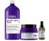 �ada pro uhlazen� krepat�ch vlas� Lor�al Professionnel Serie Expert Keratin Alpha Sleek - sada - �ampon + maska + p��pravn� p��e 100 ml zdarma