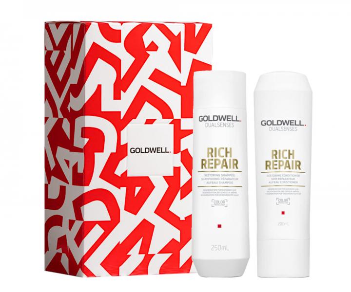 Dárková sada pro suché a poškozené vlasy Goldwell Dualsenses Rich Repair