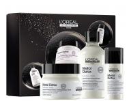 D�rkov� sada pro barven� a po�kozen� vlasy Lor�al Professionnel Serie Expert Metal Detox Trio