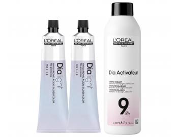 Sada p�eliv� na vlasy a oxida�n�ho kr�mu Lor�al Professionnel Dia Light - 2x p�eliv 60 ml Clear + oxida�n� kr�m 236 ml zdarma