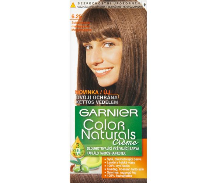 Permanentní barva Garnier Color Naturals 6.25 světlá ledová mahagonová