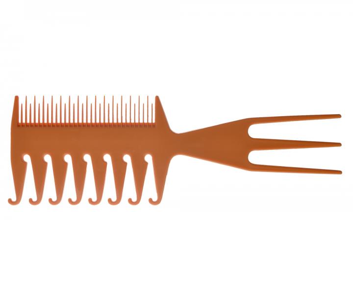 Vceelov heben na vlasy Gold Magic Profesional 3v1 Bendy Comb - oranov
