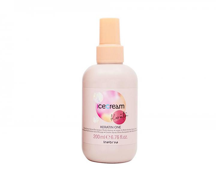 Multifunkční krémový sprej s keratinem pro poškozené vlasy Inebrya Ice Cream Keratin One - 200 ml