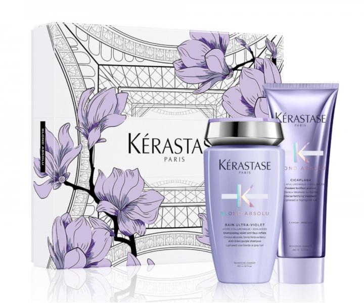Dárková sada pro neutralizaci a rozjasnění blond vlasů Kérastase Blond Absolu Spring Box