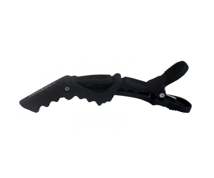 Gumové klipsy do vlasů Toni&Guy - pružné 11,5 cm - 6 ks černé
