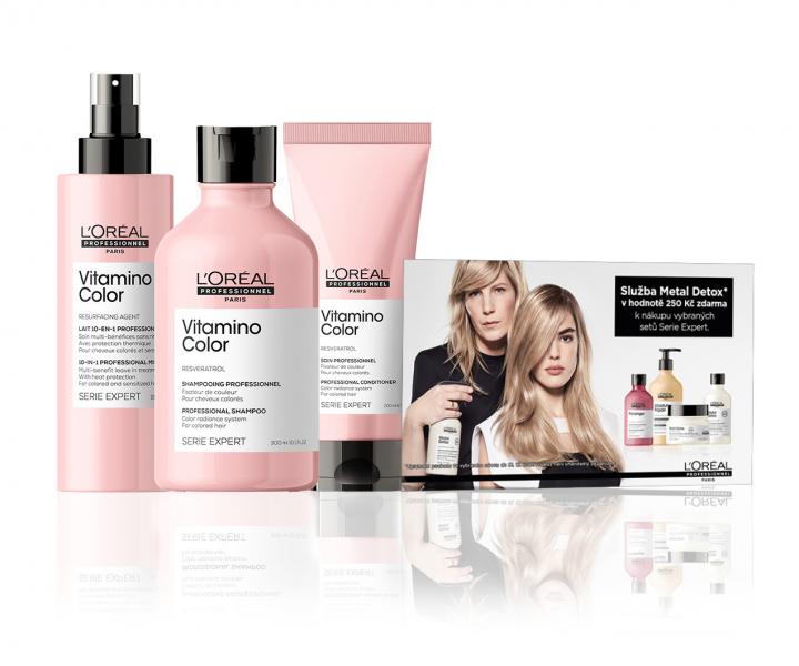 Sada pro zářivou barvu vlasů Loréal Vitamino Color + poukaz na službu Metal Detox ZDARMA