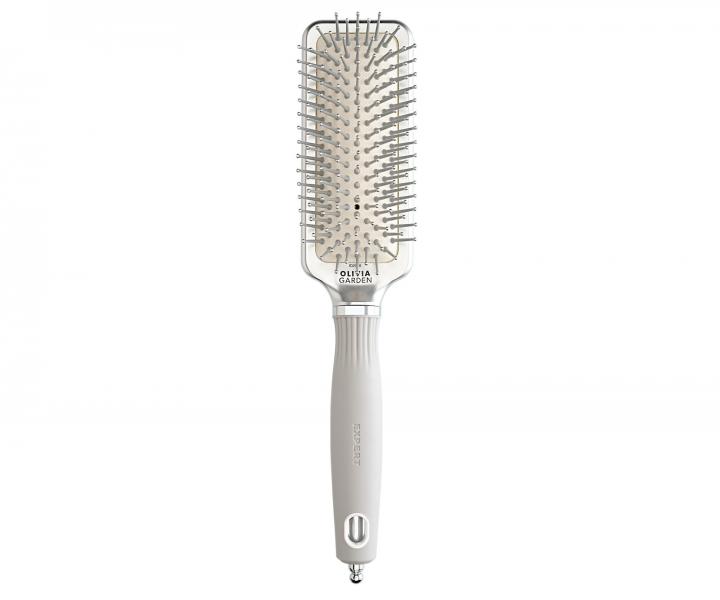 Kartáč se vzduchovým polštářem Olivia Garden Expert Rectangular Silver Small - stříbrný