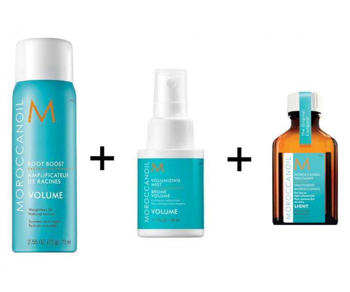 Sada pro objem Moroccanoil Style Like a Star Volume  + lehká olejová péče 25 ml ZDARMA