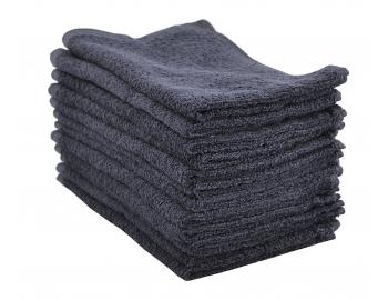 Ručníky froté 45 x 28 cm, 100% bavlna, Sibel, černé - 12 ks