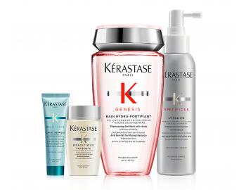Řada pro zdraví vlasové pokožky Kérastase Specifique - sada - šampon + sérum + šampon 80 ml a termoochrana 20 ml zdarma