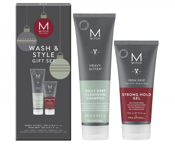 Pánská dárková sada pro péči a styling vlasů Paul Mitchell Mitch Wash & Style Gift Set